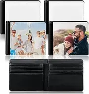[Lrocaoai] 4Pcs Sublimation Wallet Blank Heat Transfer Wallet Blank Sublimation Wallet with ID for Travel Work Graduation