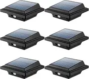 Gutter Solar Light with Motion Sensor 40 LEDs Solar Lights for Outdoor Use Black Garden Lighting Cool White Solar Light 3W PIR Security Wall Light Outdoor Lamp for Garage, Patio