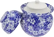 Container for Pickles Wide Mouth Jar Ceramic Sealed Canister Home Storage Pot Traditional Pickles Jar and Rustproof for Dried Food Rice Snacks