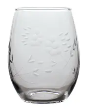 Susquehanna Glass Set of 4 Bethany Hand-Cut Stemless Wine