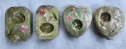 Lot Of 4 Vintage Floral Mother Pearl Inlay SoapStone Trinket Box 2x3 India New