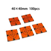 New 100pcs 3M Orange Reflector Sheet 40x40mm Reflective Tape Target Arylic
