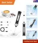 Milk Frother, Handheld Coffee Frother Electric Whisk, 3 Gear Adjustable USB R...