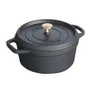 Staub Enamelled Cast Iron Round Cocotte 26cm Black
