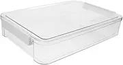 jojofuny Box Multi Functional Large Capacity Transparent File Box with Lid Portable Organizer for Home and Office Effortless Document Identification and Retrieval Neat Storage