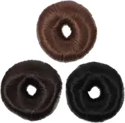 Baluue 3pcs Hairpiece Scrunchies for Ponytail Chignon Synthetic Hair Bun Extensions Soft Natural Looking Holders Messy Bun