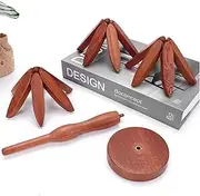 Wooden Trivets for Hot Dishes, Tree Shape Trivet Set, Foldable Kitchen Wooden Trivets, Tree Coaster for Hot Dishes、Pot、Bowl、teapot、hot Pot Holders (3 Piece-Walnut)