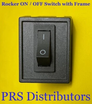 Rocker Switch ON/OFF Switch with Frame 15 Amp 250 VAC 20 Amp 125V AC 3-Pin