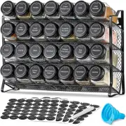 AOZITA Spice Rack Organizer for Cabinet, Spice Organizer with 28 Empty Spice Jar