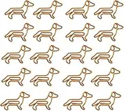 JJLFresheners 20 PCS Dachshund Shaped Paper Clips, Cute Small Metal Paper Clips, Office Supplies Gifts