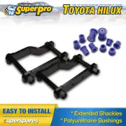 Extended Greasable Shackles & SuperPro Bushings kit for Toyota Hilux Revo 15-on
