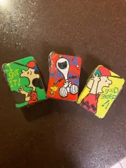 Peanuts Snoopy, Charlie Brown & Lucy Metal Backpack Clip Set of 3 Tins