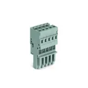 A●2pcs WAGO 769-105 1-Conductor Female Connector 5-Pole 4,00 mm2 Gray New
