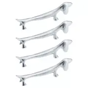 4 Pcs Knife Rests for The Table Puppy Chopstick Holder Silver