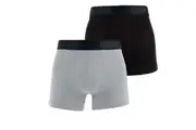 Ted Baker Mens Modal Boxer Shorts (Pack of 2) (Black Silver) (S)