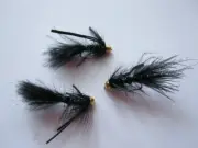 3 EA D16-7 CONEHEAD BURGIN BUGGER'S (COLORS & SIZES AVAIL), STREAMERS