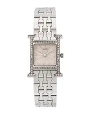 Herms Womens Heure H Diamond Watch, Circa 2000's (Authentic Pre-Loved)
