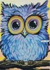 Watercolor Owl Kit Bead Embroidery DIY Beaded Needlepoint Stitching a5-d-428