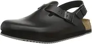 [Birkenstock] Tokio Leather Black Supergrip Clogs - 42 N