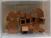 LEGO Parts - Reddish Brown Slope, Curved 2 x 1 x 1 1/3 - No 6091 - QTY 10