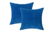 Decorative Striped Velvet Throw Pillow Covers Soft Solid Cushion Covers Square Pillowcases for Bed Sofa Couch Car Living Room 2 Pieces