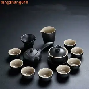 日式黑陶｜旅行茶具套組功夫茶具泡茶茶壺茶杯茶具組