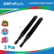 TWO PACK Professional Leather Strop Barber Straight Razor Sharpening Shave Strap