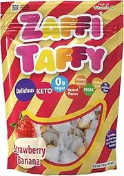 Zaffi Taffy Strawberry Banana - A Tropical Twist with Strawberry Banana Flavored Zaffi Taffy, 5 oz. Bag