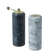 2pc Davis & Waddell Nuvolo Marble Salt/Pepper Spice Mill Set 5x5cm Grey/Black