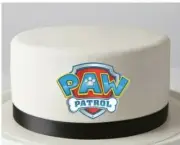 Paw Patrol Logo Edible Icing Cake Topper