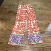 Zara Women’s Small Wide Flare Leg Festival Boho Pants NWT split Leg