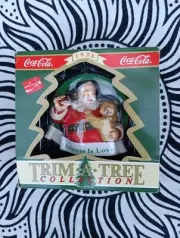 Coca-Cola Trim A Tree Collection Ornament, New, 1994, Santa w/Elf Serving Coke