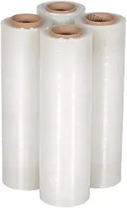 Clear Stretch Film 500mm x 400m Pallet Shrink Wrap Hand Roll for Boxes/Cartons [Thickness 25UM] (1 ROLL)