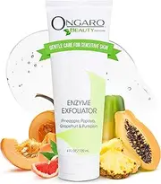 Ongaro Organic Enzyme Exfoliator for Face Gently Removes Dead Skin Cells Best Anti-Aging Skin Cleanser with Probiotic Technology Aloe Vera Apple Stem Cells and Peptides; 4oz