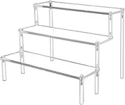 3 Tier Clear Acrylic Display Stand, Multifunctional Acrylic Stand for Cupcake ,Dessert Display Stand, Perfume Organize, Spice Rack, Collectibles Display Shelf for Cabinet or Desktop