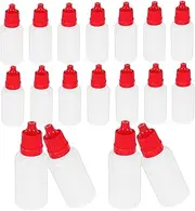 ULTECHNOVO 50pcs Small Dropper Bottle: Refillable Plastic Essential Oil Containers With Caps Portable Leakproof For Travel Home Office Use