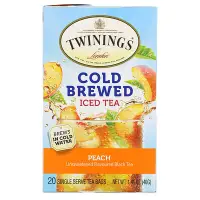 在飛比找iHerb優惠-[iHerb] Twinings 冷釀冰茶，無糖紅茶，桃子味