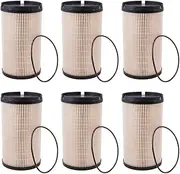 Fuel Filter K37-1029 K37-1011 Replace for K37-1012 PF46081 FS20173 FS20172 Compatible with 2015-2017 Peterbilt DAF Kenworth Trucks 367 389 587 MX11 MX13 Engines (Pack of 6)
