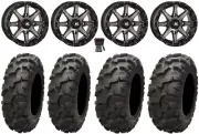 High Lifter HL10 14" Wheels Smoke 27" Blackwater Tires Polaris Ranger XP 9/1K