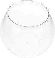 EXHUMKY Clear Plastic Fish Tank Small Desktop Aquarium for Goldfish Minimalist Design Fall Resistant Stylish and Compact for Office Home Use Fish Breeding Bowl and Decor