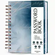 Password Book Premium – Alphabetized Medium (6.2" x 7.7") Ocean Depths