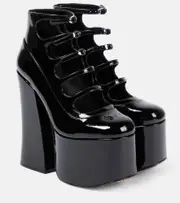 [Marc Jacobs] Marc Jacobs Kiki patent leather platform ankle boots AU 6 black