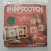 Hopscotch 14 ct Green Cross Stitch Fabric Charles Craft 15" x 15"