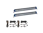 2x Kings 30" Double Row Light Bar 15,900 Lumens - 1 Lux @ 683m + 2x Plug N Play Wiring Harness Kit
