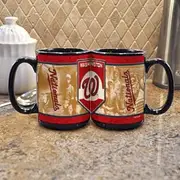 MLB Washington Nationals 15-Ounce Black Nostalgic Mug (2 Pack)