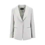 [EMPORIO ARMANI] EMPORIO ARMANI ICON chevron cady single-breasted jacket Woman 44 44 Grey