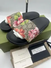NIB GUCCI Women's GG Bloom Supreme Floral Slide Sandals Size 36 EU, 6 US