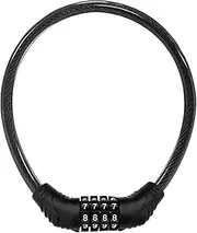 Cable Lock, 65CM 4-Digit Combination Safety, Heavy-Duty, Multiple Using Code Cable Lock for Bicycles, Door Handle Lockers, Fences, Sheds, Pet Doors, Luggage, and Gym Locker