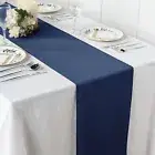 Dark Blue 14x108-Inch Faux Denim Polyester Table Top Runner Wedding Supplies