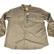 Carhartt Force Ridgefield Shirt Mens 2XL Fast Dry Relaxed Long Sleeve New Vented